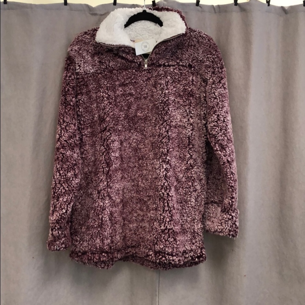 Two Toned Half Zip Pullover